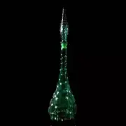 Tall Emerald Green Empoli Decanter with Textured Finish