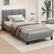 ALFORDSON Bed Frame King Single Size Mattress Platform Fabric Grey