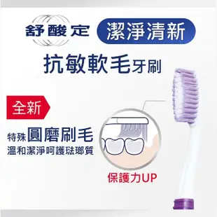 【SENSODYNE 舒酸定】潔淨清新-抗敏軟毛牙刷 3入(顏色隨機)