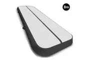8m x 1m Air Track Inflatable Tumbling Mat Gymnastics - Grey Black
