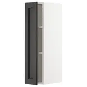 METOD wall cabinet with shelves, white/Lerhyttan black stained, 20x37x80 cm