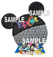 Disney World Epcot Spaceship Earth Mickey and Friends Scrapbook Die Cut Piece