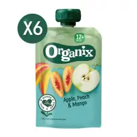 在飛比找momo購物網優惠-【Organix】水果纖泥-蘋果蜜桃芒果(100gX6)