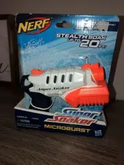 Nerf/ Hasbro Super Soaker Microburst, Stealth Soak Up To 20 FT - NEW, Sealed!