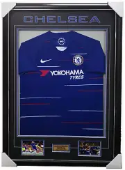 Chelsea Signed 2018/19 Team Signed Jersey Framed Pedro Luiz Cahill + COA
