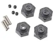 Axial AX30429 Aluminum Hex Hubs 12mm Black Deadbolt Scorpion Bomber Wraith (4)