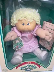 New 1984 Cabbage Patch Doll - Eveline Jessie - Blonde Hair Blue Eyes NIB