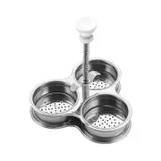 Egg Boiler Cooking Mold Egg Poacher-Poaching Pan Steamer 3 Cell Stainless Steel