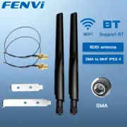 FENVI WiFi Antenna Set 2×6dBi Dual Band 2.4/5GHz MHF4 for Intel AX210 AX200 9260