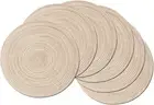 Placemats Set round Braided Washable for Kitchen Dining Table Woven 6 Table Mats