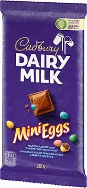 Cadbury Dairy Milk Chocolate with Mini Eggs Bar, 200g/7oz.SHIP WITH SEALED BOX