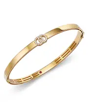 Roberto Coin 18K Yellow Gold Double O Diamond Hinged Bracelet - 150th Anniversary Exclusive