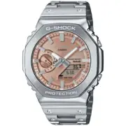 Casio G-Shock Analog-Digital Full Metal Salmon Dial Men's Watch GMB2100AD-5A