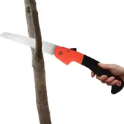 Folding Farm Hand Saw, Manganese Steel Folding Trim Pruner with Safety Lock, Lig