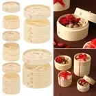 Useful Bamboo Steamer Vegetable Snack Souvenir Basket Dumpling Steamers