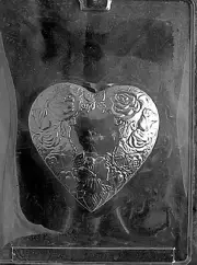 FANCY HEART PIECE V117 mold Chocolate Candy soap making valentine