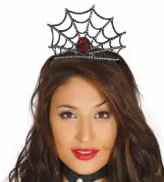 Halloween Spider Web Tiara Fascinator Vampire Elvira Fancy Dress Accessory Vamp
