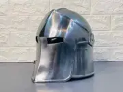 Medieval Barbuta Visored Warrior Helmet Knight Steel Helmet Armor