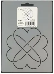 Quilting Stencil Floral Heart Quilt Pattern 4" Block Design Quilters Template