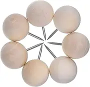 ARTIBETTER 120Pcs Wooden Pushpins Round Head Decorative Tacks for Cork Board Thumb Tacks for Home Office School and Craft Projects