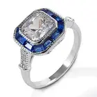 Kelly Herd Small Asscher Cut Blue Spinel Ring