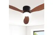 Devanti 52'' Ceiling Fan DC Motor w/Light w/Remote - Dark Wood