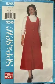 Butterick see & sew pattern 5245 Misses'/Petite Jumper size 6, 8, 10 uncut