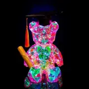 Crystal Graduation LED Teddy Bear – Smart RGB Lighting w/ App Control DIY Color