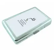 Nourish Flourish Em1 Silver Metal Cigarette Case RFID Protection Wallet