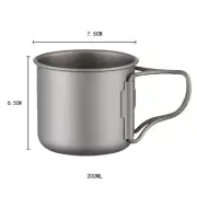 Space Saving Foldable Handle Ti Cup Rustproof and Portable 200ml/750ml