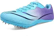 [SUMECH] Mens Teenagers Track and Field Shoes with 8 Spikes Running Race Training Athletic Shoes Lightweight Jumping Sport Sneakers Boys Girls