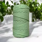 3MM Luxe Braided Macrame Cord | FOREST GREEN | 100% Premium Cotton Australia