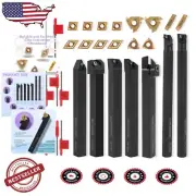 21PCS Indexable Lathe Turning Tool Kit - 1/2" Shank for Precision Machining