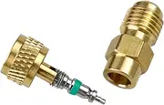 Air Conditioning Valve, Air Conditioning Refill Valve, Brass Air Conditioning Repair Tool, Leakproof Valve Caps for Cooling Service, Heavy Duty Vehicle Valve for Air Conditioning for Efficiency