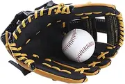 Adult Baseball Glove | Outfield Softball Mitts | Ball Sports Training Protective Gloves, Leather Outfield Softball Mitts for Competition