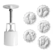 Elegant Pattern Embossed Mooncakes Mould Beautiful Hand Press Pastries Stamp