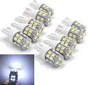 PolarLander 10pcs Led White Car Wedge Light 20 SMD Auto License Plate Clearance Lamp Reading Bulb DC 12v