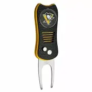 NHL Pittsburgh Penguins Golf Switchblade Divot Tool Black/Yellow