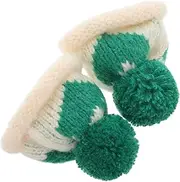 [UPKOCH] 2pcs Mini Knitted Hats Handmade Mini Knitting Hats Wine Bottle Topper Hats Small Knitted Beanies for Holiday Ornaments Knitting Projects