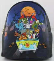 Loungefly Scooby Doo Halloween Chase Mini Backpack Womens Glows Faux Leather New