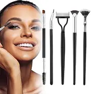 Eye Lash Brush - Foldable Eyelash Comb Separator Set of 5,Curling Eye Lash Comb Separator Makeup Tool, Fan Brush for Women Girls