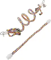 ROMISBABA 2pcs Bird Cage Bracket Rod for Bird Perch Swing Parrot Cotton Rope Toy Stand