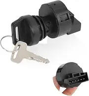 Ignition Key Switch 3 Position 6 Pin Fit for Polaris Sportsman 400 500 600 700 800 Ranger 400 425 500 570 700 800 900 1000 RZR 570 800 900 XP 1000 Replaces Part 4011002 4012165 4010390 Off/On/Start