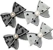 [Healeved] 4pcs Bowknot Shoe Charms for Women Rhinestone Shoe Decorations for Weddings DIY Embellishments Detachable Accessories for Flats Boots and Heels