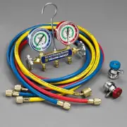 Yellow Jacket 41339 2-Valve Series 41 Test/Charging Manifold, Gauges