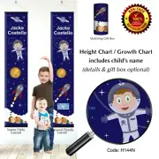 Height Growth Chart, Space Dreamer, Astronaut, Rocket Theme