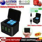 2-Pack Batteries & Triple Charger for Gopro Hero 9/10/11/12 Fast Charging 3 Slot