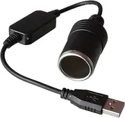 4G-Kitty 5V USB A Male to 12V Car Cigarette Lighter Socket Female Converter Cable for DVR Dash Camera GPS E-Dog and Car Air Purifier