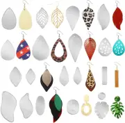 19 Pieces Earring Cutting Dies Leather Teardrop Earrings Die Cuts Leaf Shape Met