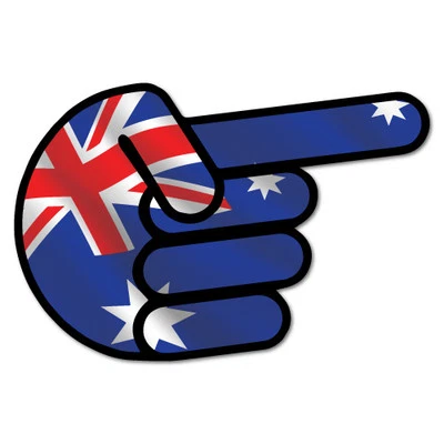 Aussie Poke Shocker Macbook Laptop Car Sticker Aussie Car Flag 4x4 Funny Ute ...